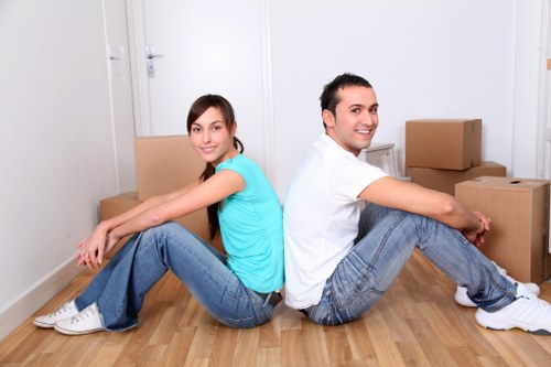 Team handling heavy items safely in a storage unit