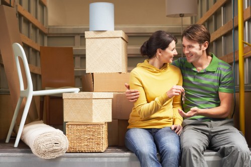 Storage and moving supplies used in a Harrow relocation